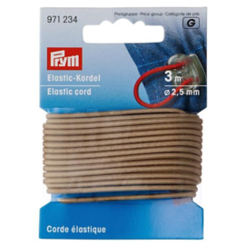 PRYM ELASTISCH KOORD 2.5MM BEIGE