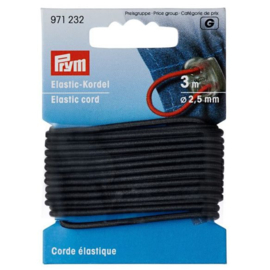 PRYM ELASTISCH KOORD 2.5MM GRIJS