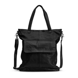 MUUD Arendal. Handgemaakt leren tas voor handwerkprojecten 35x34cm - kleur black