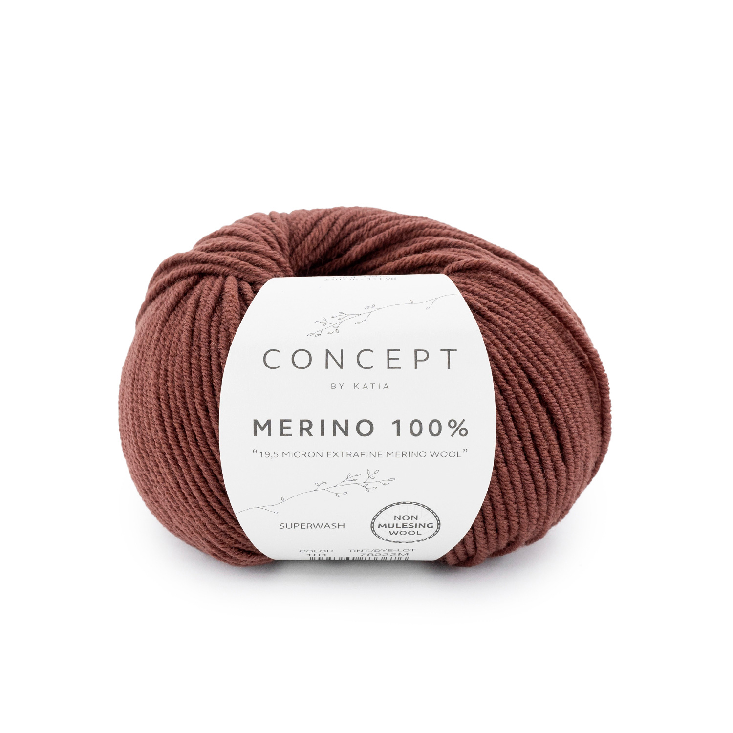 Katia Merino 100% 101 - Rood bruin