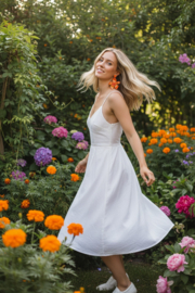 Beaded flowers “oranje deal”