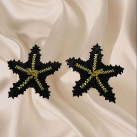 Black and golden flowers
