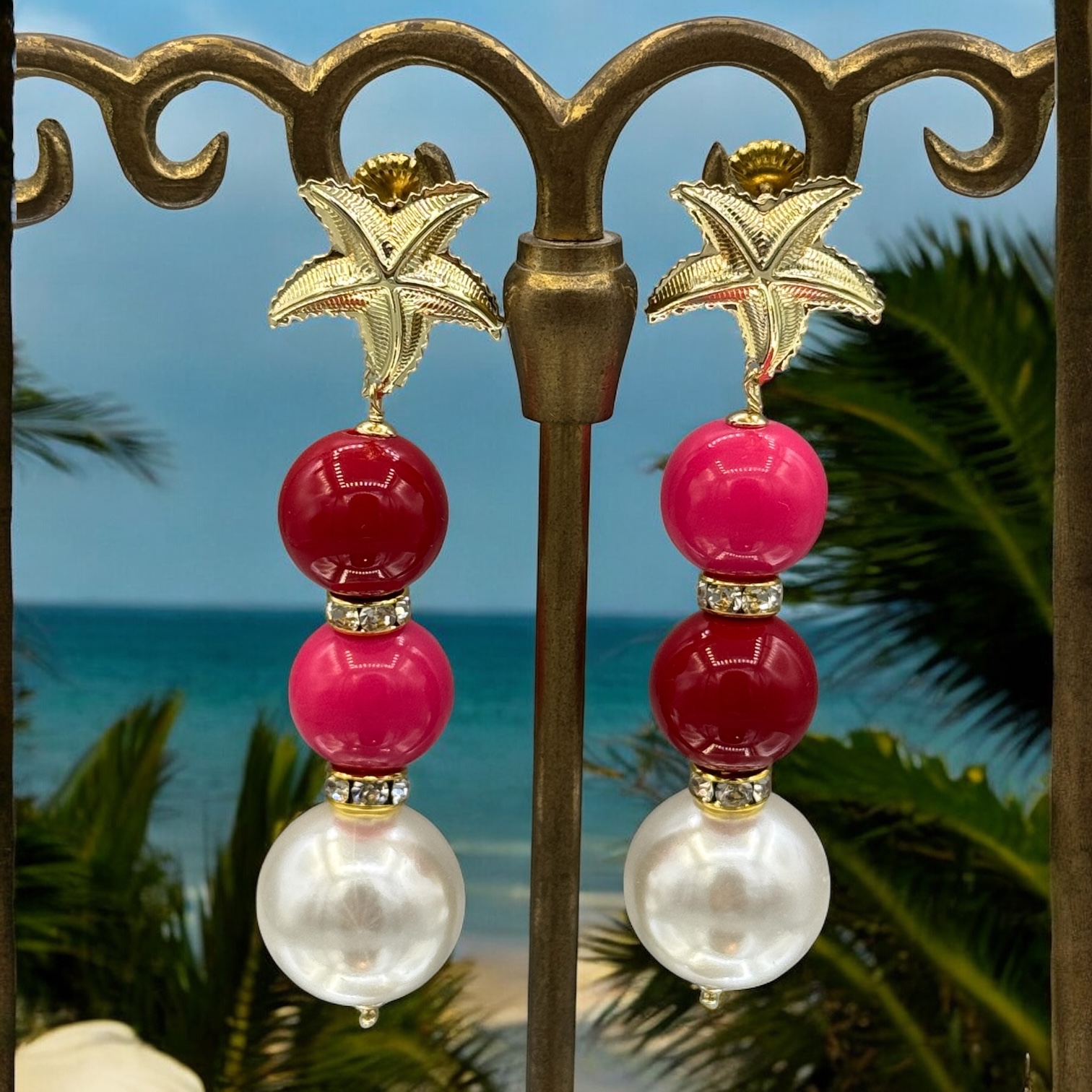 Resin en faux pearls summer