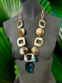 Buffelhoorn ketting papagayo