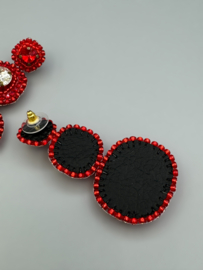 Couture red earrings