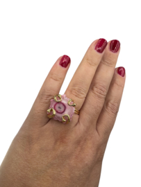 Ring natural solar kwarts