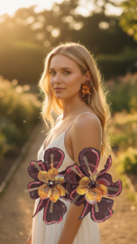 Organza look flowers
