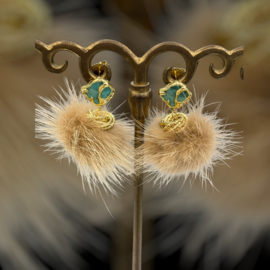 Turquoise en fake fur