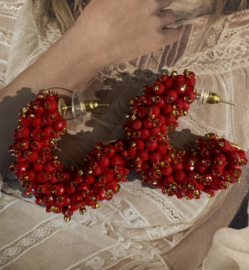 Creolen glassberry rood vermeil
