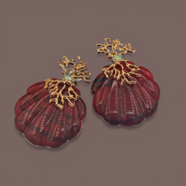 Resin summer oorbellen