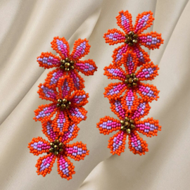 Couture oorbellen pretty petals