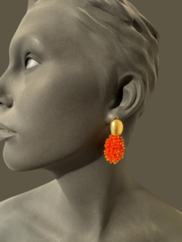 Vermeil oorbellen glassberry