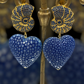 Blauwe roggenleer harten