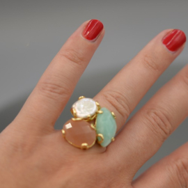 Ring maansteen amazoniet