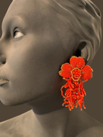 Beaded flowers “ oranje deal”