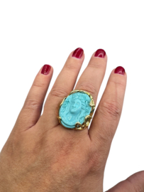 Ring resin turquoise