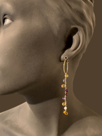 Multi oorbellen vermeil