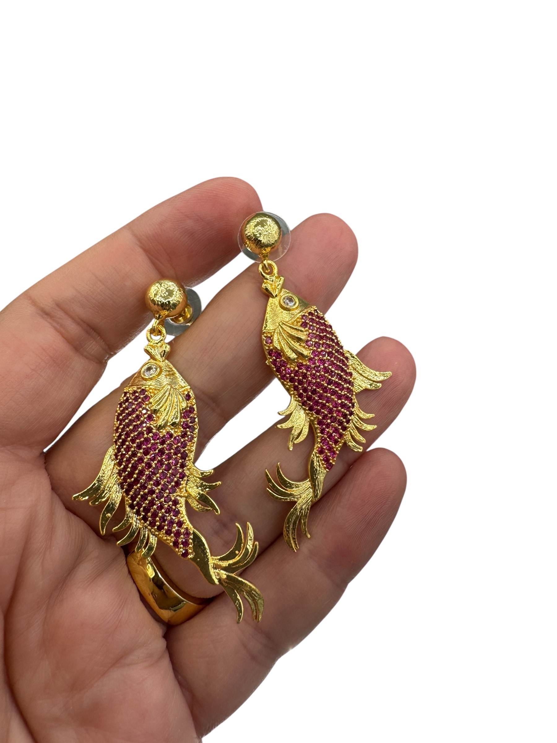 Fuchsia zirconia visjes