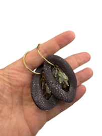 Plum roggenleer en fluoriet
