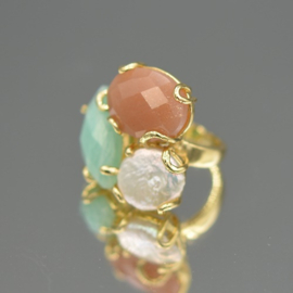 Ring maansteen amazoniet