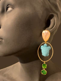 Mismatched one of a kind oorbellen