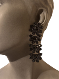 Black couture earrings