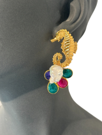 Multi gems en parels seahorse
