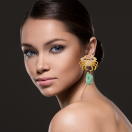 Crabs en turquoise brokjes