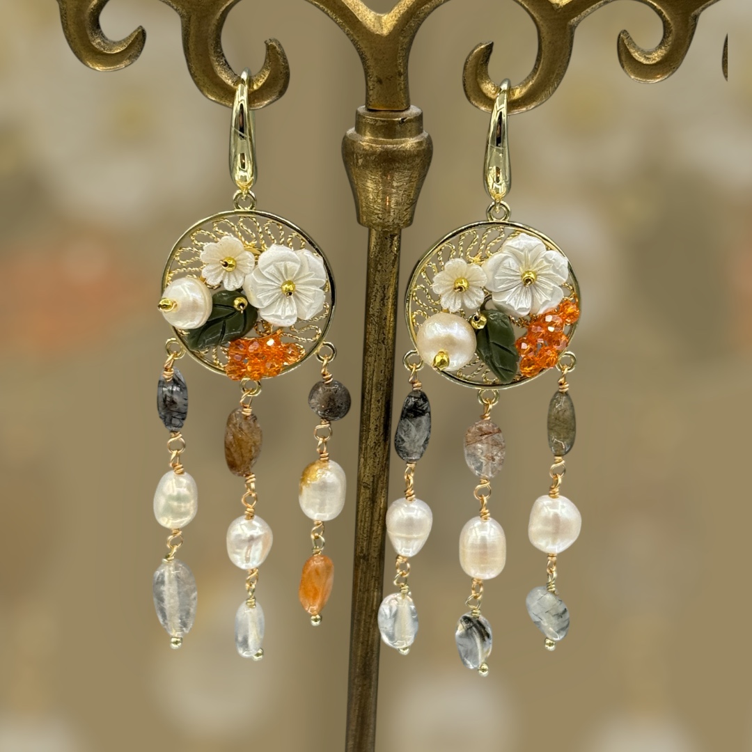 Boho earrings summerflowers