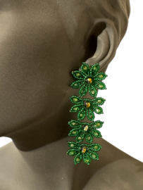 Green with gold flowers