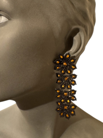 Black with gold flowers
