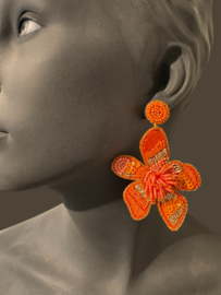 Beaded flowers “oranje deal”