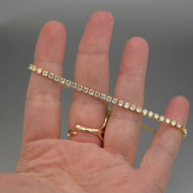 Gold plated armband crystals