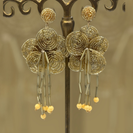 Golden beaded tassels