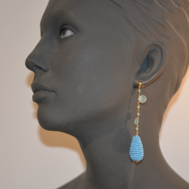 Chalcedoon en turquoise drops