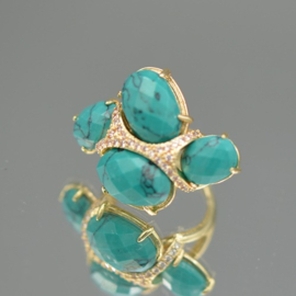 Ring turquoise howliet