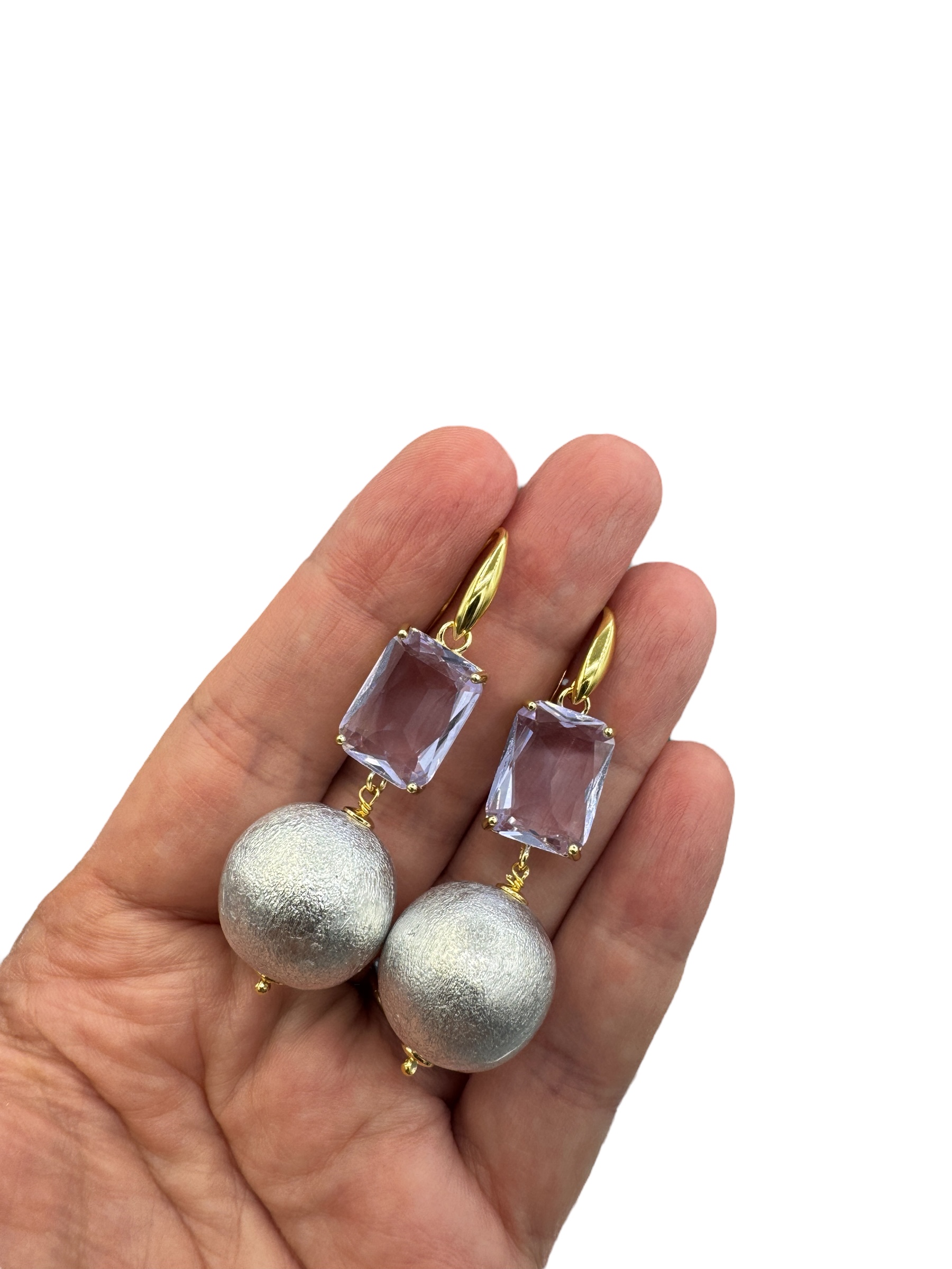 Crystals en silver brushed hout