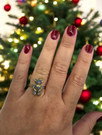 Ring bear zirconia’s blue