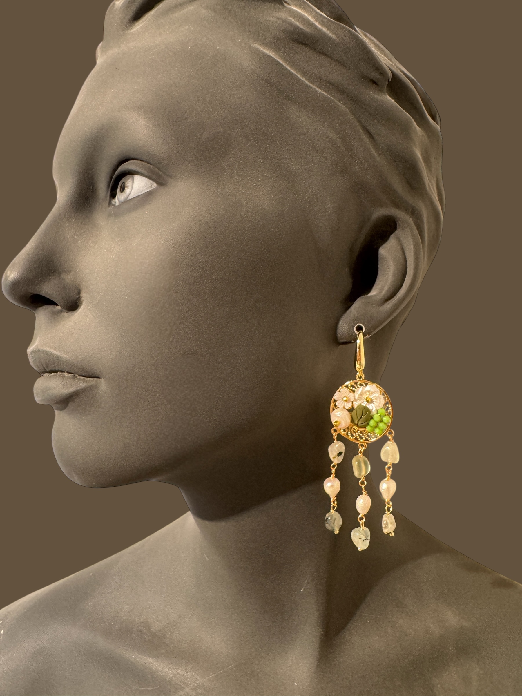 Boho earrings summer flowers