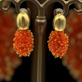 Vermeil oorbellen glassberry