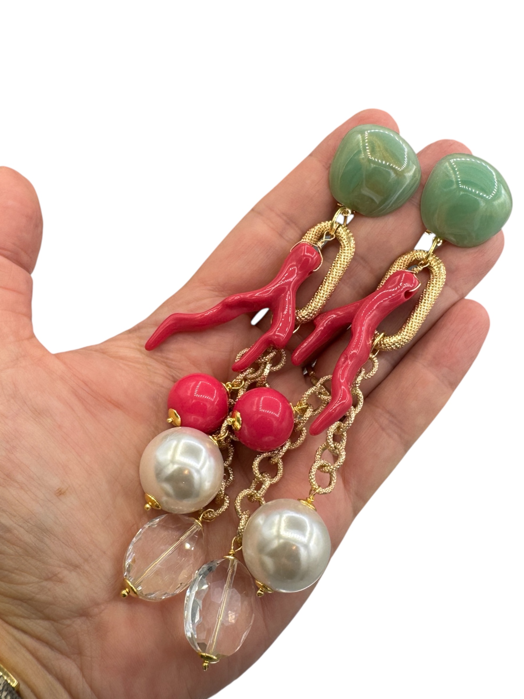Multi oorbellen resin summer