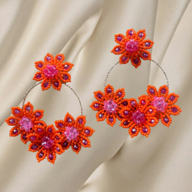 Flower party oorbellen