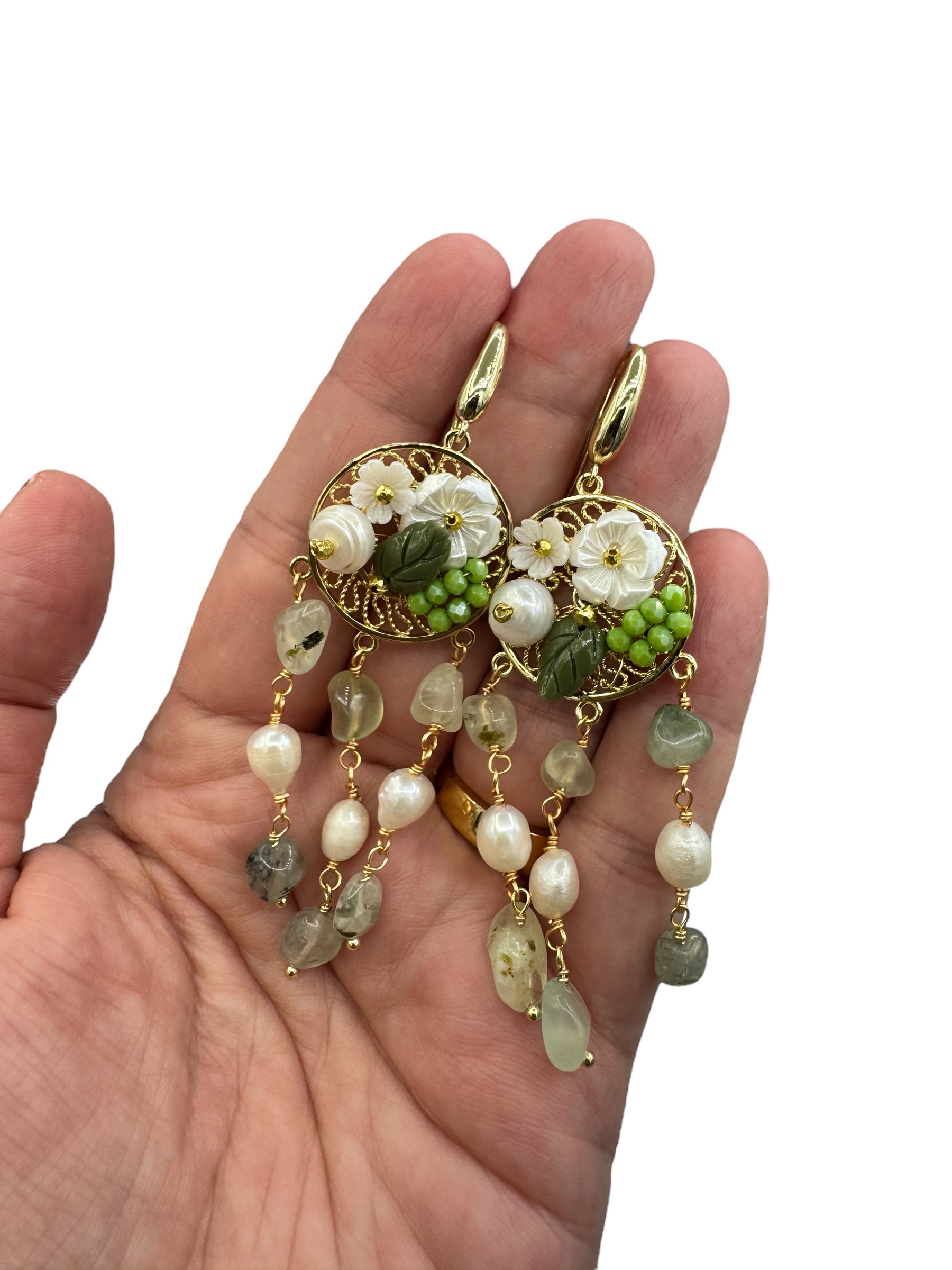 Boho earrings summer flowers