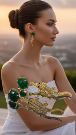 Green jade en crocs