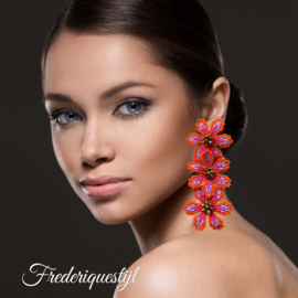Couture oorbellen pretty petals