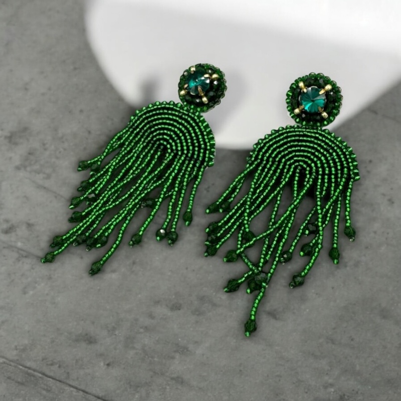 Tassels emerald green