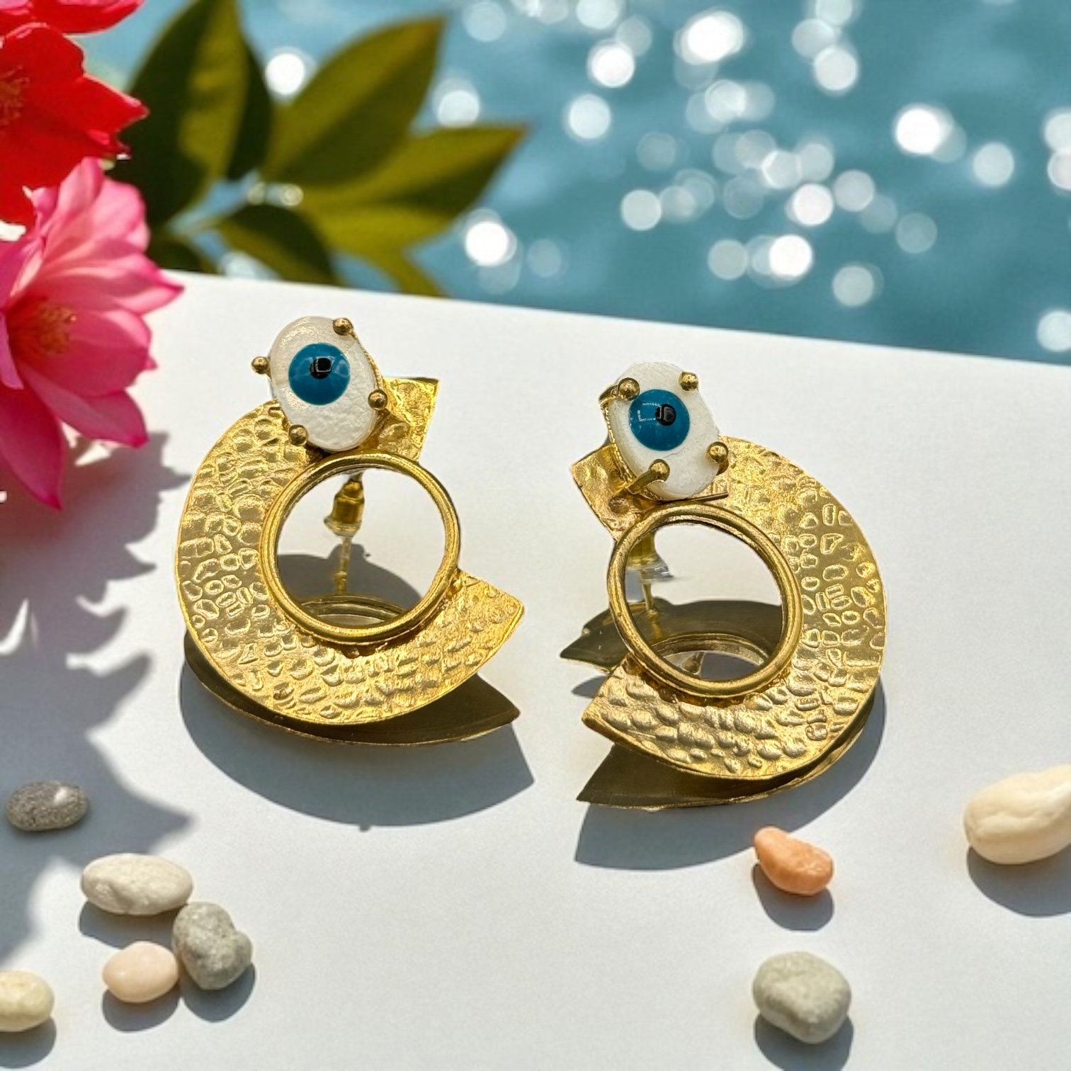 Evil eye oorbellen