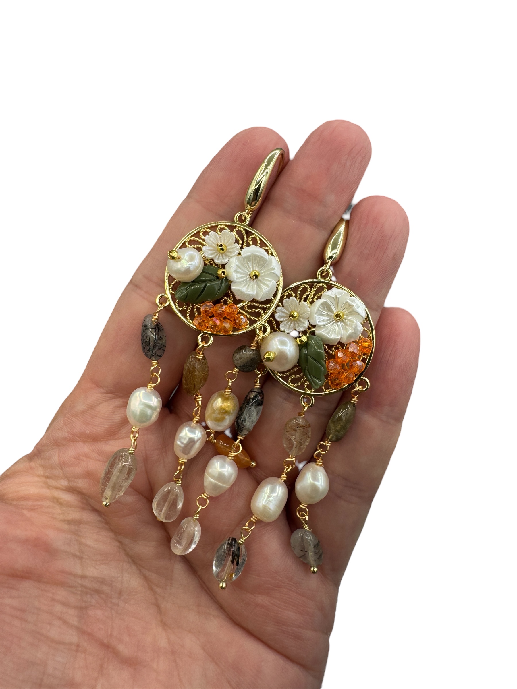 Boho earrings summerflowers