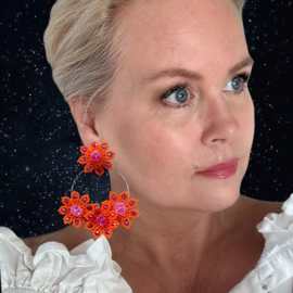 Flower party oorbellen