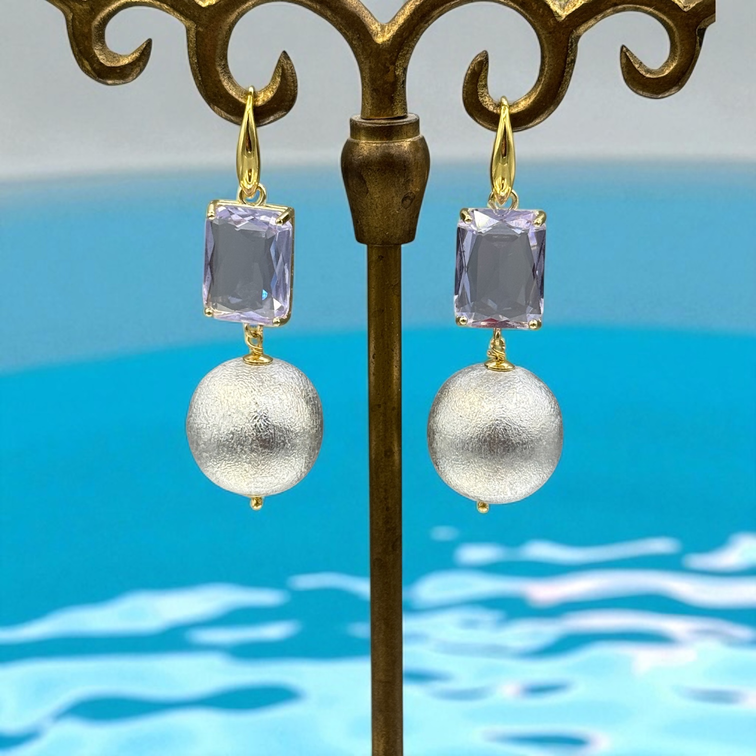 Crystals en silver brushed hout